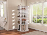 Rotating Shoe Rack Tower, 6-Tier Spinning Shoe Rack, Free Standing 360&deg Revolving Shoe Organizer, 16371756