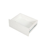 L Shaped Computer Desk with Drawers, Modern Corner Home Office Desk with Reversible Storage Cabinet, W331P286247