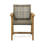 ZUN HAMPTON WOOD AND WICKER DINING CHAIR 60400.00