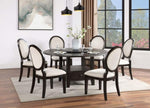 ZUN Transitional Espresso and Ivory Side Chairs Set of 2 Chairs Dining Room Furniture 100% Polyester B011P151399