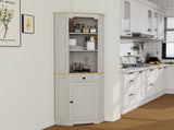 68" Tall Corner Cabinet, Freestanding Corner Storage Cabinet with 1 Door, 1 drawer and a Adjustable W282P442195