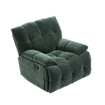 ZUN Ergonomic Glider 360 Degree Swivel Chair, Overstuffed Manual Rocking Recliner for Living Room GREEN W876128242