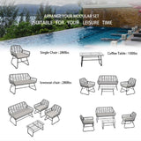 ZUN Outdoor Furniture 4 Piece wicker patio furniture set,glass table,With cushion,Suitable for patio, W2071P281624