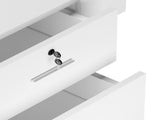 Barbershop Salon Locker / Hair Dryer Rack Drawer with Lock White 76190770