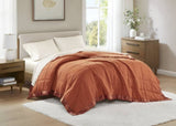 1 PCS Full/Queen Lightweight Down Alternative Blanket with Satin Trim Orange B035P319518
