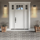 1-pack Modern Outdoor Wall Light Fixture, Weatherproof LED Wall Sconce with Bubble Crystal, Black W1340P239405