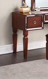 Luxurious Majestic Classic Cherry Color Vanity w Stool 3- Storage Drawers 1pc Bedroom Furniture B011111850