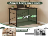 31" Computer Desk Gaming Table Home Office Writing Study Workstation with Sturdy Metal Frame, Black 78572332