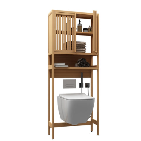 ZUN Toilet storage rack, independent bathroom, laundry room, space saving, natural color 33196528