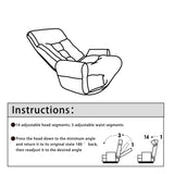 Adjustable head and waist, game chair, lounge chair in the living room, 360 degree rotatable sofa W24434951