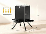 14 Gallon Gravity Deer Feeder 50-90 LBS Capacity Galvanized Coated Steel Wildlife Game Feeder with 4 70429595