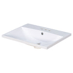 ZUN 24" Bathroom Vanity Top Only, White Basin, 3-Faucet Holes, 4" Faucet Available, Ceramic WF287736AAK