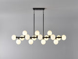 Pendant Lamp with Opal Glass Shade, 16-Lights Modern Farmhouse Ceiling Pendant Hanging Light Fixture W5008P466518