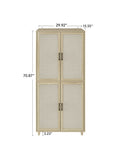 ZUN 4 Door Cabinet, with 4 Adjustable Inner Shelves, Storage Cabinet W688137519