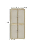 ZUN 4 Door Cabinet, with 4 Adjustable Inner Shelves, Storage Cabinet 75691403