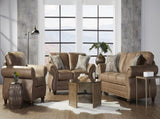 Leinster Faux Leather 3-Piece Sofa Set with Antique Bronze Nailheads T2574P196933