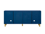 TREXM 60" Retro Buffet Cabinet with Storage, 4-Door Vintage Sideboard Cabinet with Dimensional N715P290575M