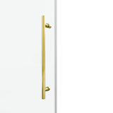 60*76" Fixed & Sliding Shower Door, Round Tube Hardware, Clear Glass Shower Door, 3/8 SGCC 34683201