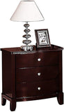 ZUN Brown Finish 3-Drawers Nightstand Bedroom Furniture 1pc Nightstand MDF Birch veneer B01149356