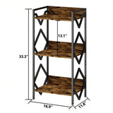 3 Tier Bookshelf For Small Space, Small Metal Bookshelf For Books, Organizers And Storage For 87702459