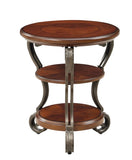 Traditional Style Brown Cherry 1pc SIDE TABLE Open Bottom Shelf Ornate Design Living Room Furniture B011P203062