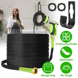 75FT Non-Expandable Garden Hose Kink-Free Lightweight Water Hose Lay Flat Garden Hose with 10 74802444