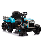 ZUN Ride on Tractor with Trailer,24V Battery Powered Electric Tractor Toy, 200w*2motor W1396P144510