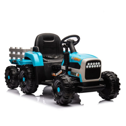 ZUN Ride on Tractor2.0 with Trailer,24V Battery Powered Electric Tractor Toy, 200w*2motor W1396P193868