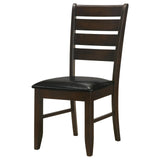 Cappuccino and Black Padded Seat Side Chairs B062P145658