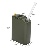20L Standard Cold-rolled Plate Petrol Diesel Can Gasoline Bucket with Oil Pipe Army Green 86800077