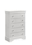 ZUN Blaze Modern Style 5-Drawer Chest Made with Wood in White B009P286633