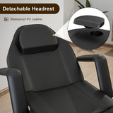 Professional Tattoo Bed Chair Massage Table with Storage Pocket and Towel Hook for Esthetician, 88001728