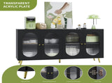 Modern Accent Sideboard Cabinet with Acrylic Doors, Freestanding Storage Cupboard Console Table for W578P186749