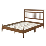 Transitional Design Eastern King Platform Bed Chestnut Finish Wood Frame Bedroom Furniture 1pc Bed B011P207876