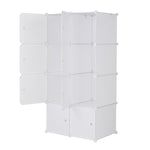 ZUN 8 Cube Organizer Stackable Plastic Cube Storage Shelves Design Multifunctional Modular Closet 74329266