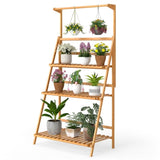 2-in-1 Plant Stand 3 Tier Bamboo Hanging Plant Stand 39669885