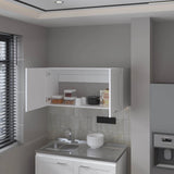 White Kitchen Wall Cabinet with 2 Doors B062P303930