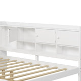 Wooden L-Shape Daybed with Seven Storage Cabinets and Two Storage Drawers, Multi-functional Bed with 96529688