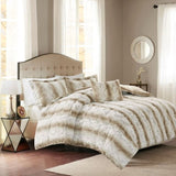 King 4PC Faux Fur Comforter Set B03597021