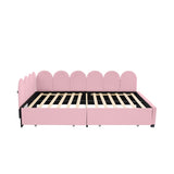 Full Size Upholstered Daybed with 2 Drawers,Velvet Sofabed with Soft Fabric Headboard, No Box-spring N733P194901H
