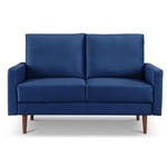 ZUN 57.1” Modern Decor Upholstered Sofa Furniture, Wide Velvet Fabric Loveseat Couch, Solid Wooden Frame B082111403