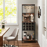 Freestanding Wine Rack with Glass Racks 82633098