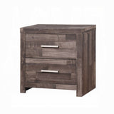 Dark Oak 2-Drawer Nightstand B062P209406