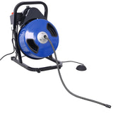 60FTx1/2Inch Drain Cleaner Electric Drain Auger with 4 Cutter & Foot Switch Drain Cleaner W46591779