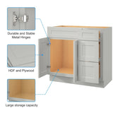 36 in. W x 21 in. D x 34.5 in. H in Shaker Dove Plywood Ready to Assemble Floor Vanity Sink Base T3210P282894