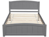 Wood Platform Bed with Headboard,Footboard and Wood Slat Support, Gray WF190781AAE