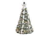 7Ft Prelit Pop Up Christmas Tree Decoration, Collapsible Artificial Xmas Tree with 200 Warm Lights W3879P548813