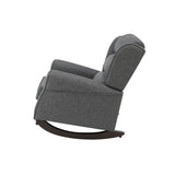 Grey Rocking Chair with Flared Arm B062P215455