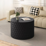 ZUN Stylish and Minimalist Nesting Coffee Table Set with Honeycomb Design, Modern Round Coffee Table, W757P206009