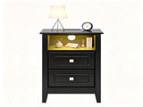 () 2-Drawer Bedside Table Shelves Made of MDF and Painted Bedside Table 49855055